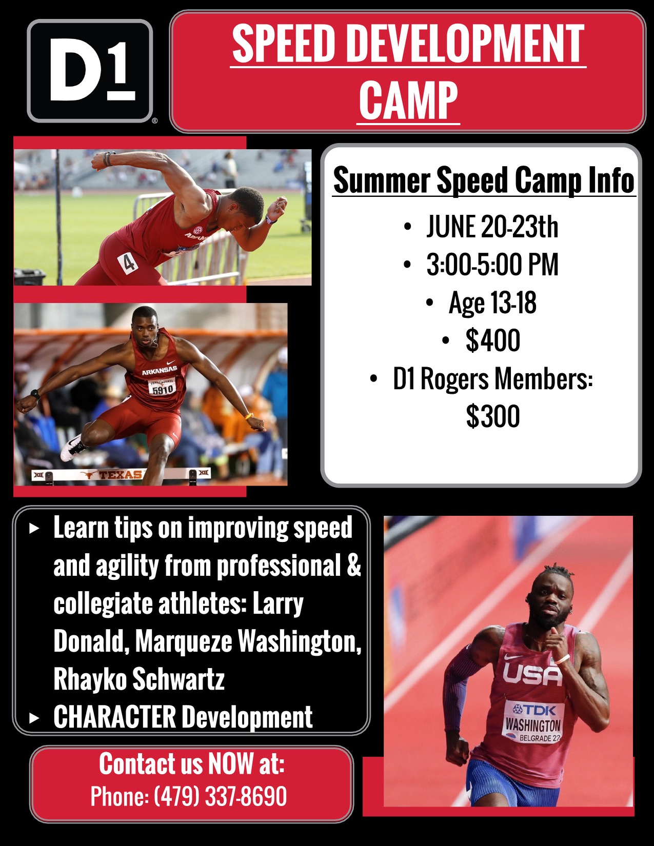 Speed Development Camp at D1 Rogers